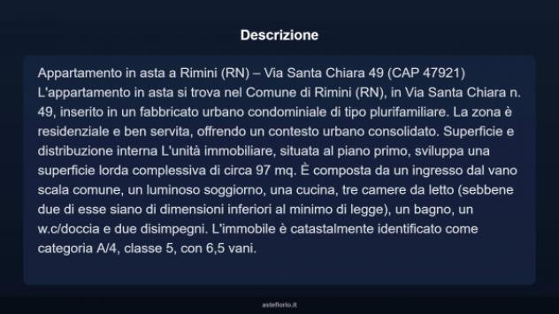 Immobile in asta di 97 m² con più di 5 locali in vendita a Rimini - Foto 3