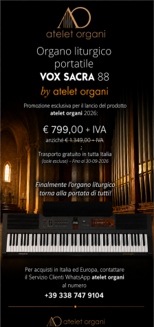 Organo Liturgico Portatile atelet organi Vox Sacra 88 - PROMO 799€ + IVA - Foto 6