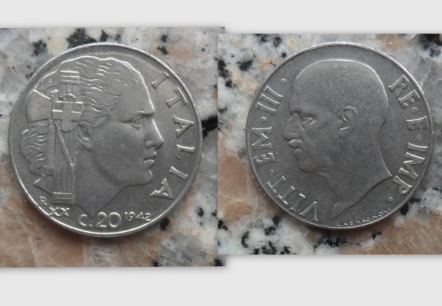 20 CENTESIMI REGNO VITT. EMANUELE III° DEL 1942 IN QFDC -
