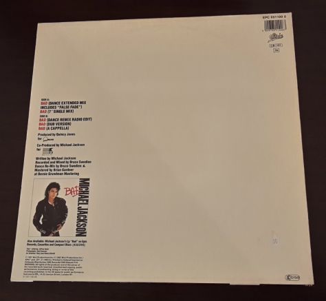 MICHAEL JACKSON, BAD, MAXI SINGLE 33 1/3 RPM, Epic 1987, Made in Holland. - Foto 9