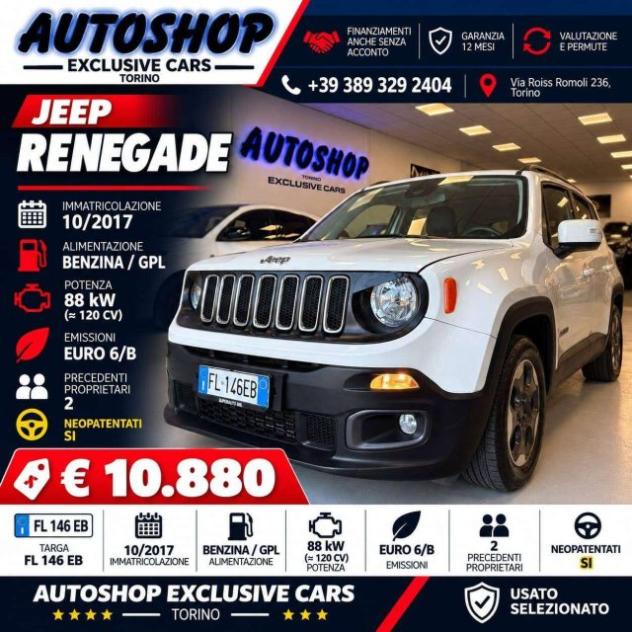 JEEP Renegade Renegade 1.4 tjt Longitude fwd 120cv Gpl rif. 24237124