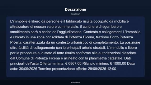 Immobile in asta di 31 m² in vendita a Potenza Picena - Foto 5