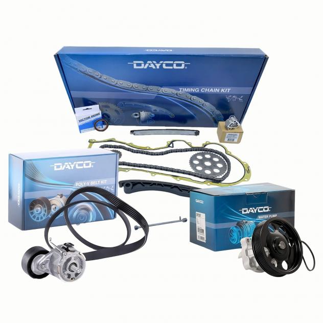Dayco Kit Distribuzione Kit Cinghie Poly V Pompa Acqua Per Fiat Ford Lancia