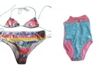 Lottp 2 costumi uno 2 pezzi Simonetta bambina 6 anni originale multicolore ottim