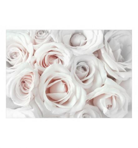 Fotomurale Adesivo Con Grandi Rose Chiare ARREDALACASA - Foto 2