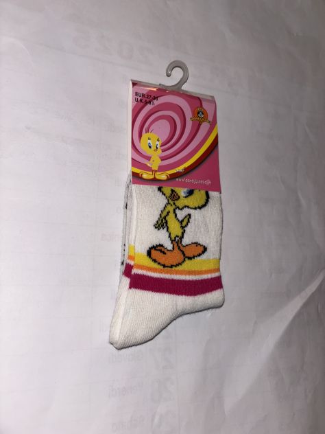CALZE NUOVE CON CARTELLINO DA BAMBINA”LOONEY TUNES”TITTI,N’27-30,IN COTONE - Foto 5