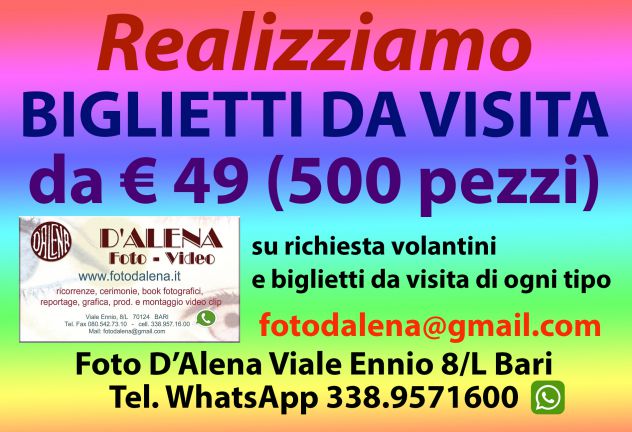 Biglietti da visita Bari