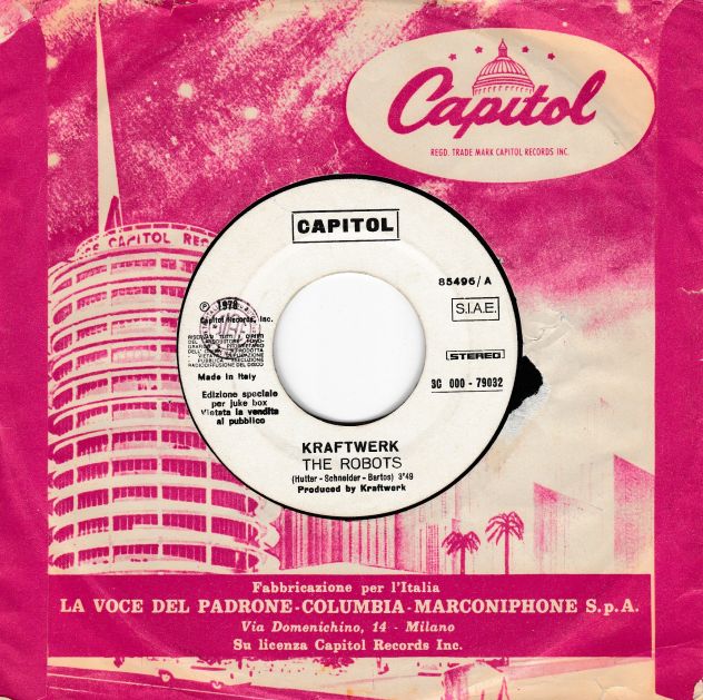 KRAFTWERK - The Robots - 7'' / 45 giri Promo Juke Box 1978 Italy Capitol