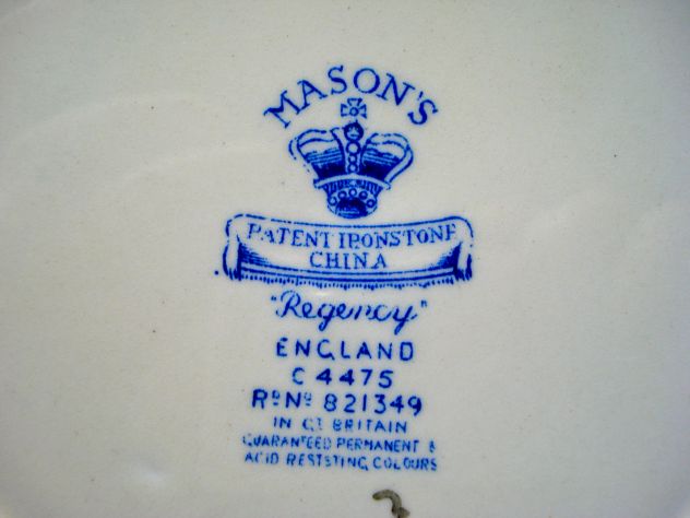 Piatti antichi inglesi Regency Mason's in fine porcellana, decoro a mano.Coppia - Foto 3