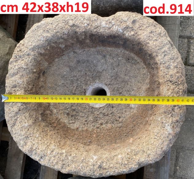Antica vasca lavabo rustica in pietra granito 2 - Foto 3