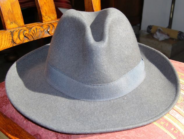 cappello in feltro  falde larghe  grigio tg 59 - Foto 3