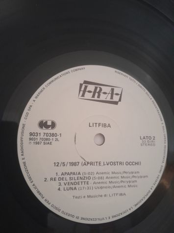 Litfiba-Aprite i vostri occhi live 1987-vinile - Foto 5