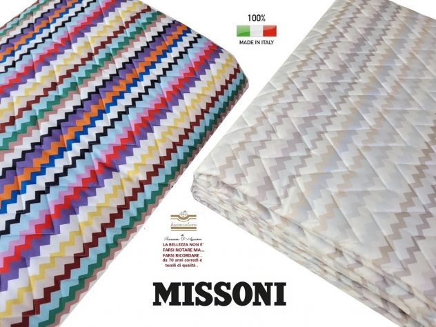Quilt copriletti coperte Missoni matrimoniali cm. 270 x 260 - Foto 3