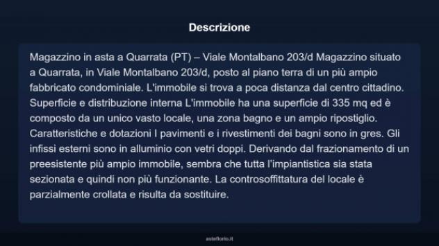 Immobile in asta di 335 m² in vendita a Quarrata - Foto 3