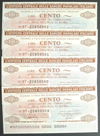 Miniassegni da 100 Lire FDS - 1977 - Foto 4