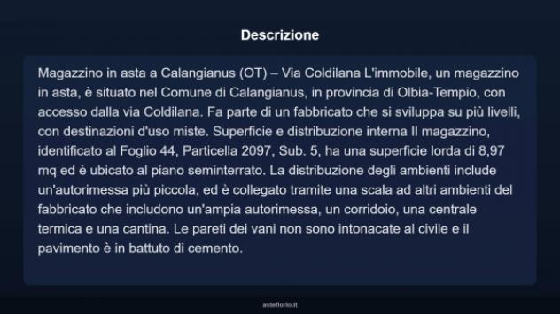 Immobile in asta di 8 m² in vendita a Calangianus - Foto 3