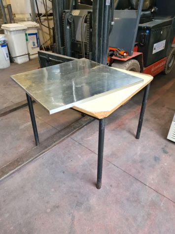 tavolo da lavoro con piano inox rimovibile usato - Foto 2