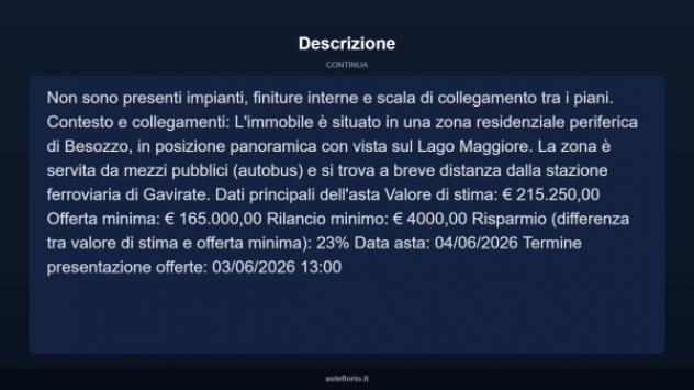 Immobile in asta di 834 m² in vendita a Besozzo - Foto 11