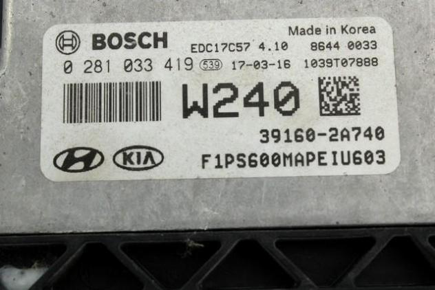 39160-2A740 KIT ACCENSIONE AVVIAMENTO KIA SOUL 1.6 D 100KW 6M 5P (2017) RICAMBIO USATO CON CENTRALINA MOTORE, QUADRO STRUMENTI, BLOCCHETTI ACCENSIONE - Foto 3