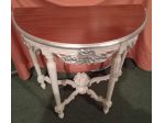 CONSOLLE DI ANTIQUARIATO VINTAGE SHABBY CHIC LACCATA e ARGENTATA
