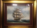 Quadro ad olio soggetto veliero