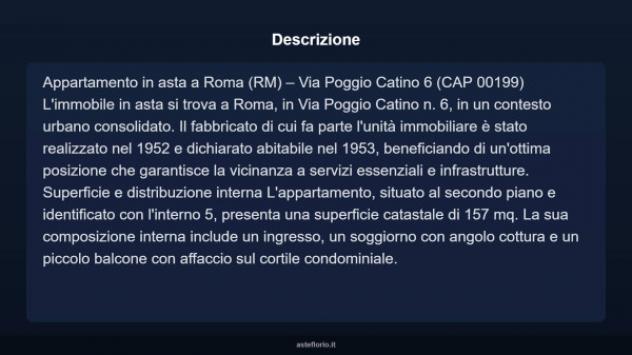 Immobile in asta di 157 m² con più di 5 locali in vendita a Roma - Foto 3