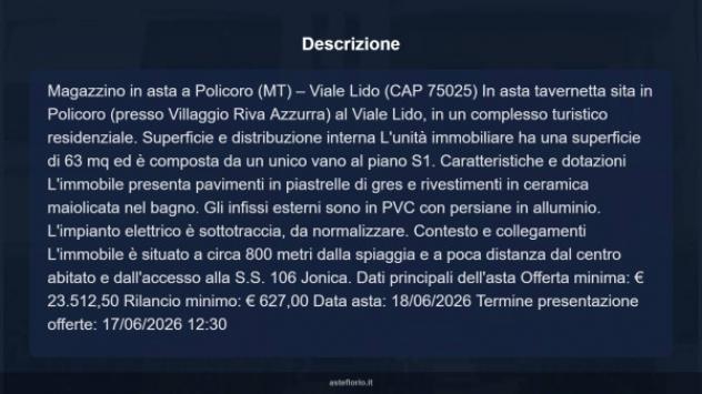 Immobile in asta di 63 m² in vendita a Policoro - Foto 9