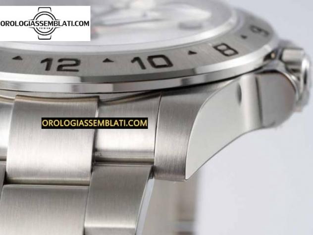 Rolex Replica EXPLORER II 42MM 216570 NERO 904L SS 1:1 BEST EDITION QUADRANTE BIANCO SUL BRACCIALE 3285 V4 - Foto 8