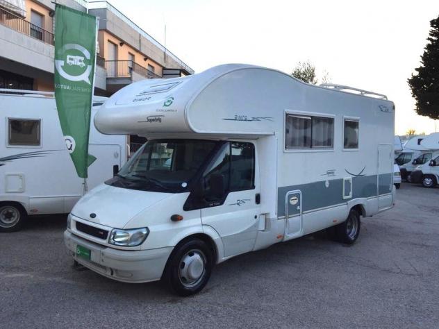 CAMPER RIMOR FORD MANSARDATO GARAGE 6 POSTI CASTELLO GEMELLATO POSTERIORE GANCIO TRAINO GENERALI USATI - Foto 2