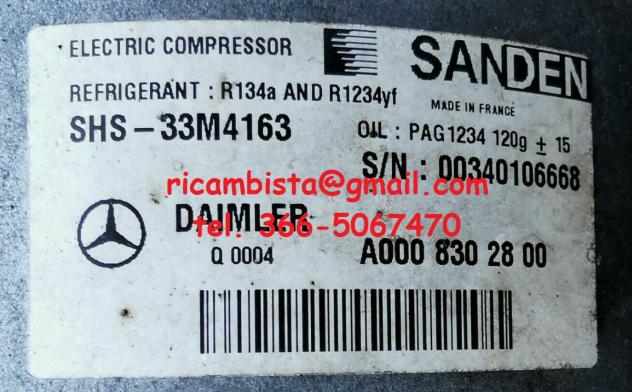 Mercedes Classe C 2016 compressore aria condizionata A0008302800