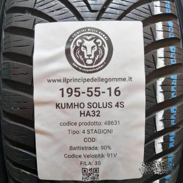 4 gomme 195 55 16 kumho a48631 - Foto 2