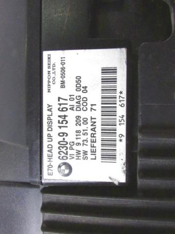 62309154617 DISPLAY HEAD UP COMPUTER DI BORDO BMW X5 E70 3.0 D 4X4 173KW AUT 5P (2007) RICAMBIO USATO - Foto 2
