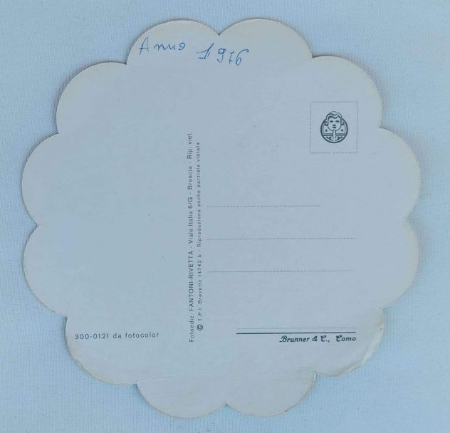 Cartolina non viaggiata a forma di fiore LAGO DI GARDA del 1976 Fotoediz.Fantoni - Foto 2