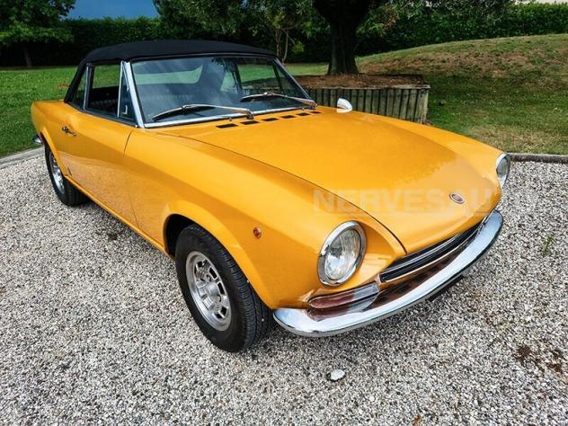 Fiat 124 Spider 1400 1968 CRS ASI GIALLO POSITANO TARGHE NERE