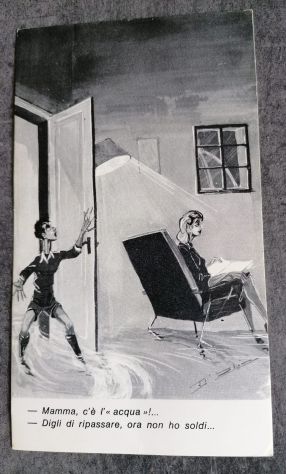 Lotto di 10 cartoline umoristiche "Alluvione di Firenze 1966". - Foto 6