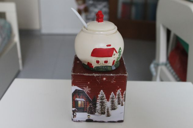 Zuccheriera in Ceramica Soggetto Natalizio - Foto 3