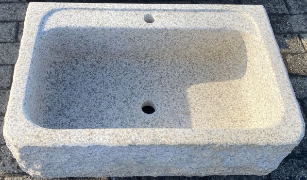 Lavello lavandino per cucina in pietra granito beige 70cm - Foto 8