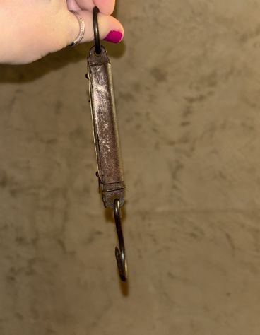 BILANCIA TASCABILE A MOLLA D’EPOCA/DINAMOMETRO MECCANICO MARCA SALTER IN METAL - Foto 4
