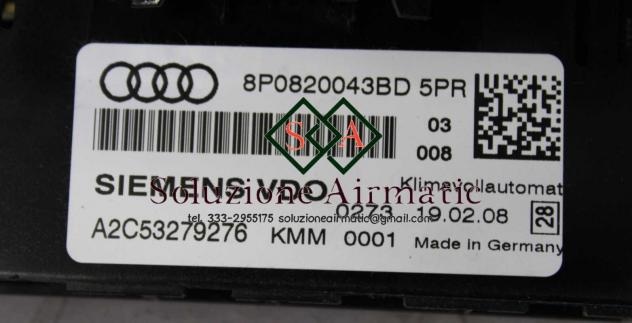 8P0820043BD Audi A3 1.8 centralina clima Siemens VDO - Foto 3