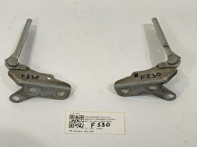 CERNIERE COFANO ANTERIORE DX E SX VOLKSWAGEN Polo 4° Serie AMF (0109) - Foto 2