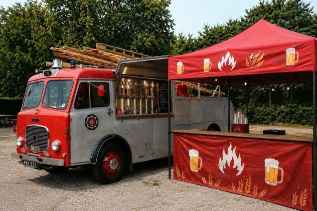 Food truck Camion dei pompieri Dennis | 1958 | Motore Rolls Royce