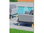 Set da giardino in alluminio grigio antracite Divano tre posti