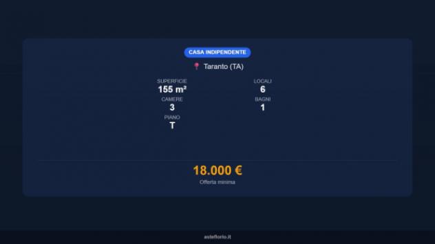 Immobile in asta di 155 m² con più di 5 locali e box auto in vendita a Taranto - Foto 17