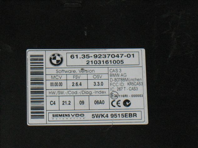 0281016838 KIT ECU BMW 3.0 0281016838 DDE8510221 EDC17CP09 5WK49515EBR - Foto 3