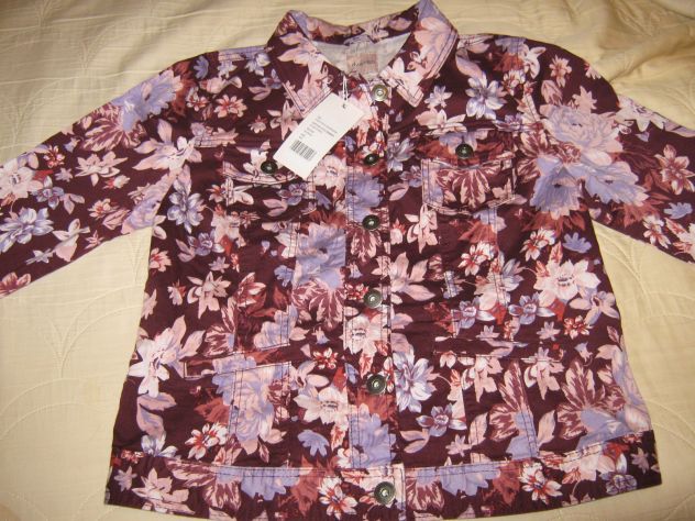 Giacca per donna taglia 44 color bordeaux con fantasia floreale - Foto 4