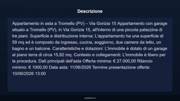 Immobile in asta di 59 m² in vendita a Tromello - Foto 12