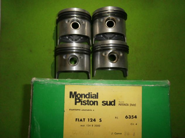 KIT PISTONI FIAT 124S MOT.B2000 CANNA 80.4 COMPLETI DI FASCE ELAST. E SPINOTTI - Foto 8