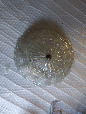 Plafoniere in vetro riflessi madreperla, due lampade. Ritiro e pagamento in loco - Foto 6