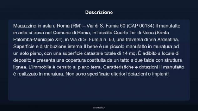 Immobile in asta di 14 m² in vendita a Roma - Foto 3
