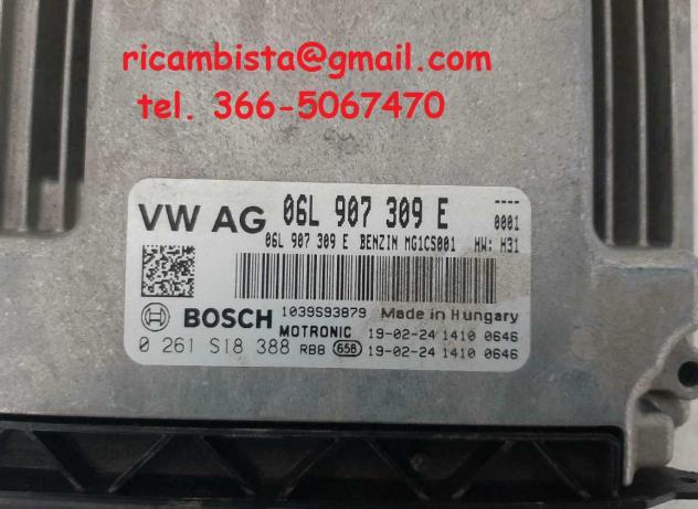 06L907309E Audi A4 2.0 benzina centralina motore Bosch - Foto 2